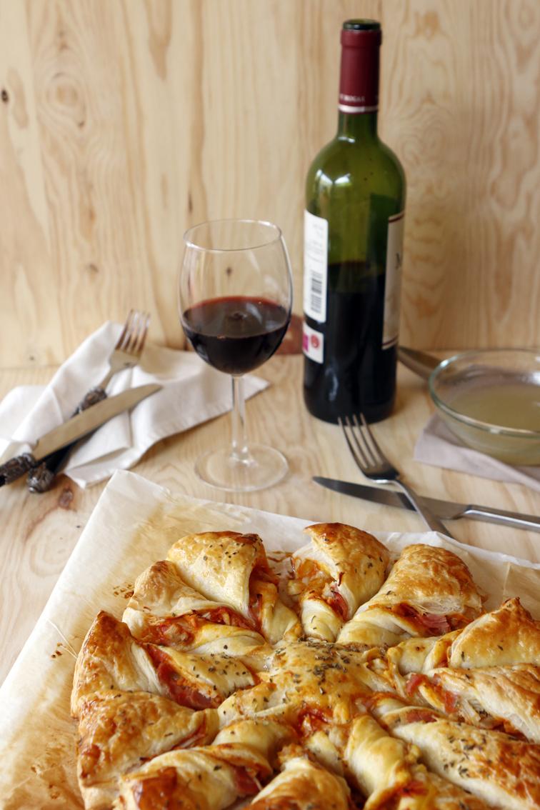 Flor de hojaldre salada 32