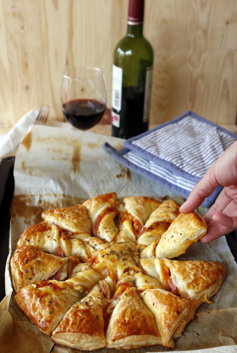 Flor de hojaldre salada 31