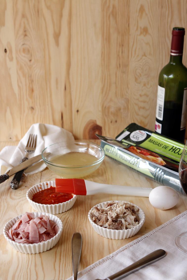 Flor de hojaldre salada 3