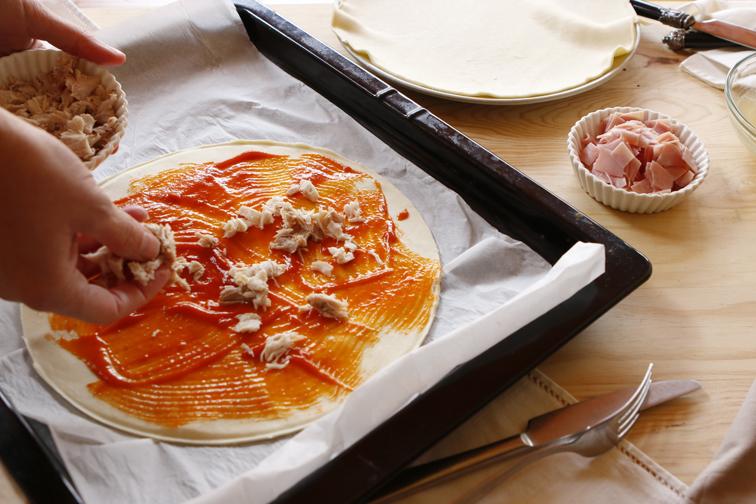 Flor de hojaldre salada 11