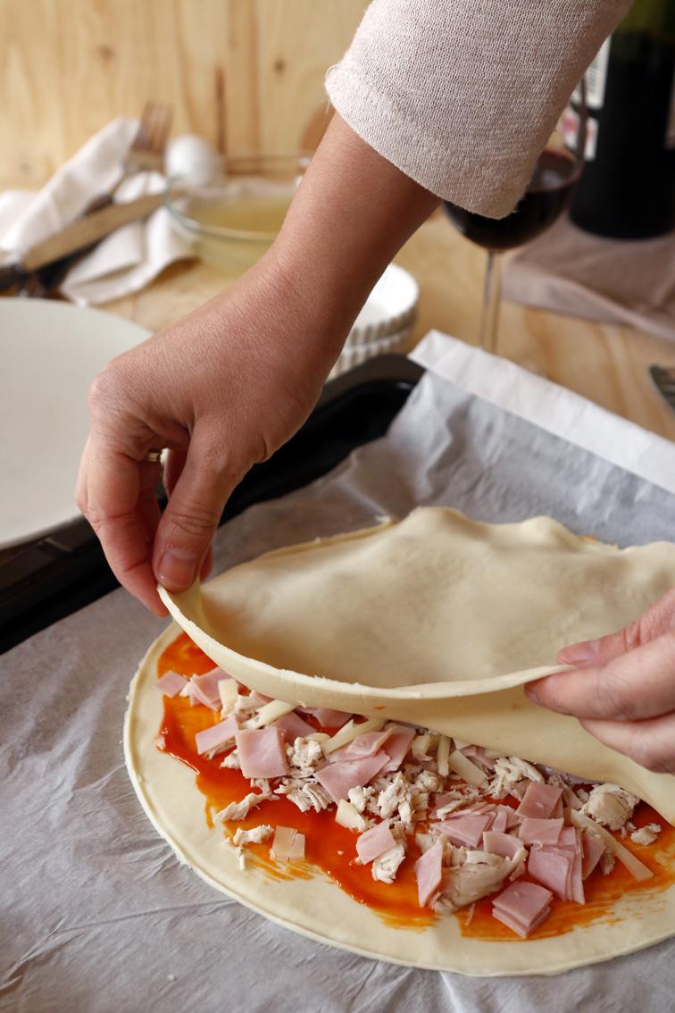 Flor de hojaldre salada 19