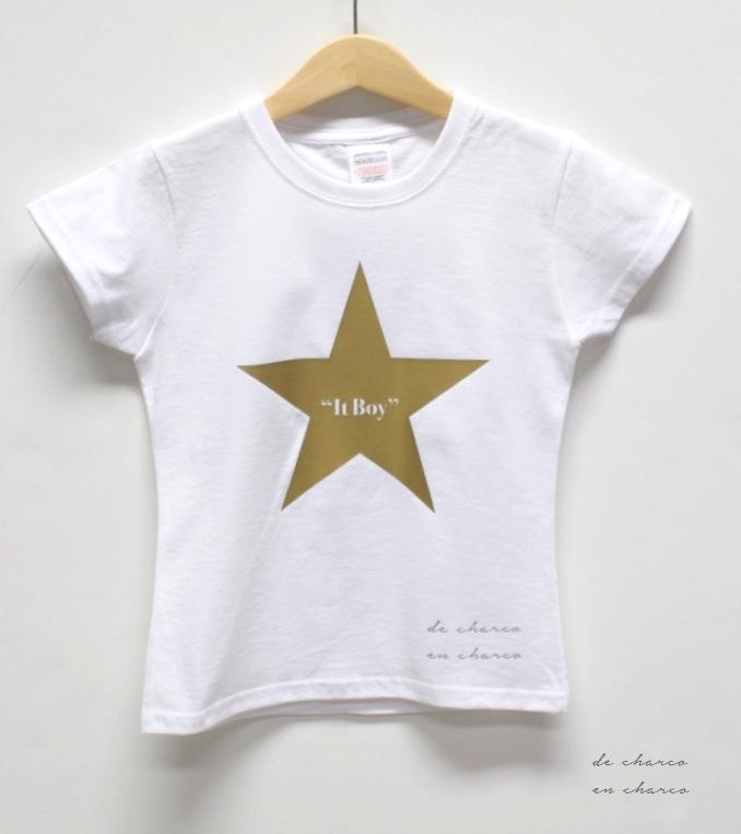 camiseta niño it boy estrella 2 www.decharcoencharco.com
