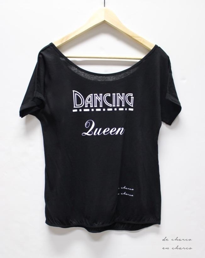 camiseta mujer dancing queen www.decharcoencharco.com