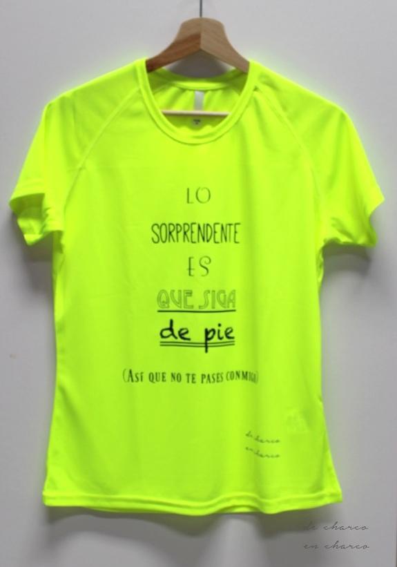 camiseta mujer sport sorprendente amarillo www.decharcoencharco.com