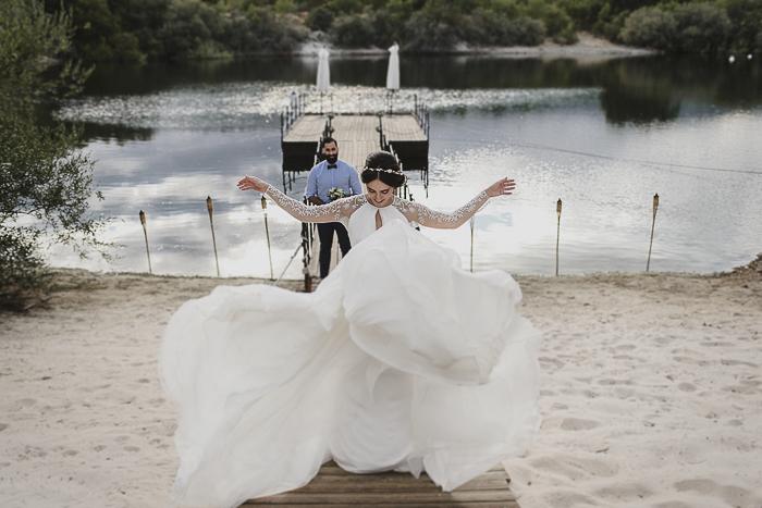Boda de Israel y Raquel al aire libre en madrid