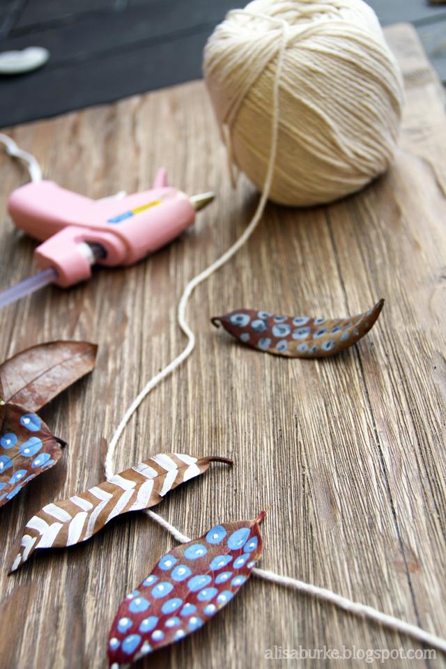 Pasos para hacer la guirnalda de hojas personalizadas