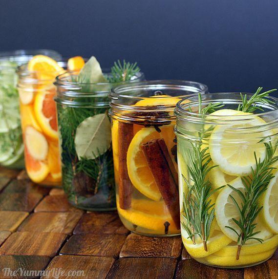 aromatizar y decorar la casa botes de cristal