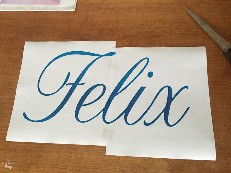 How to make an cool string wall art as a DIY birthday gift using a piece of scrap wood, some yarn and head nails