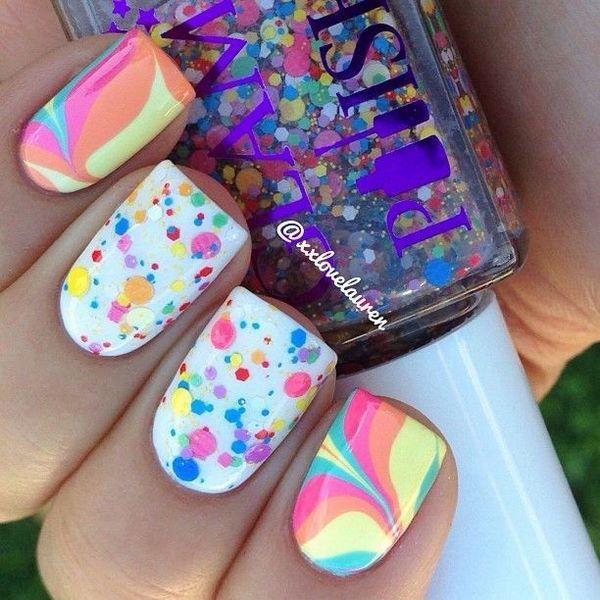 uñas acrilicas de colores 2016