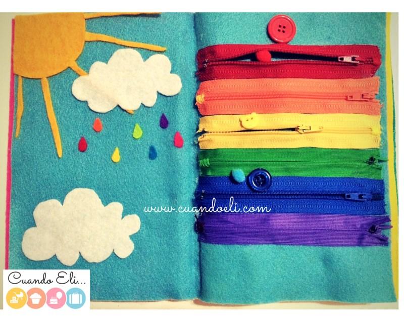 El Arcoíris de Cremallera: Página Quiet Book