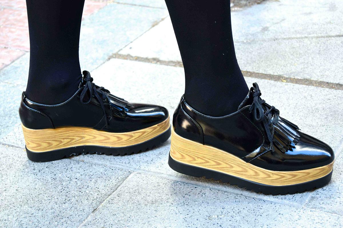 bluchers con plataforma street style