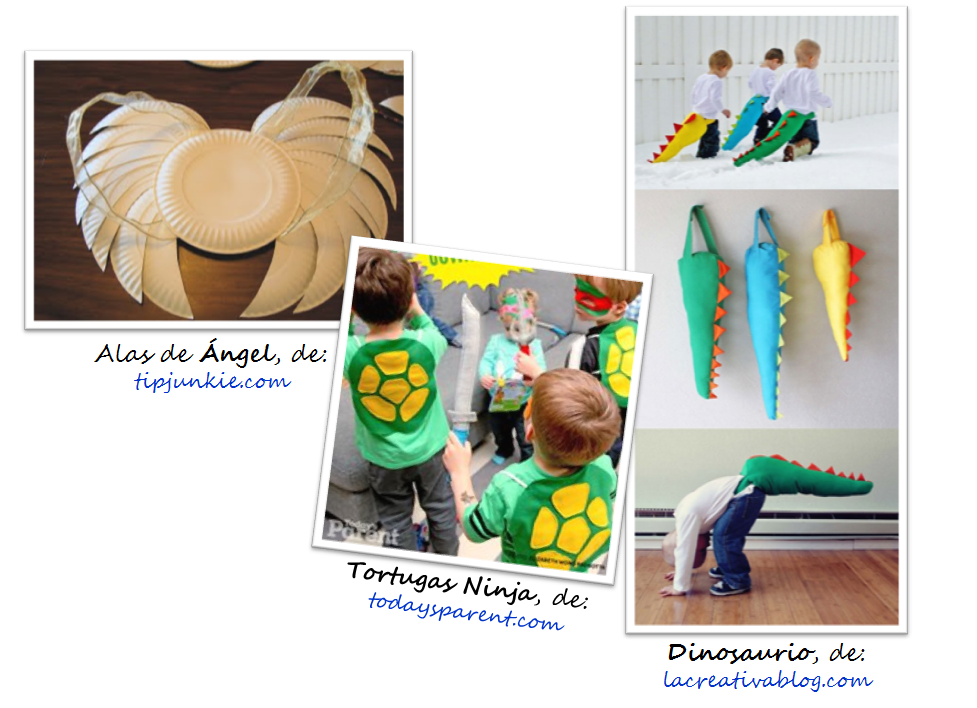 (9) La Tenderia DIY_Disfraces caseros y sencillos_angel, tortuga ninja y dinosaurio