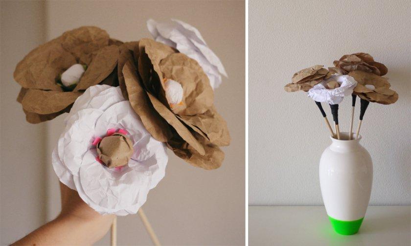 flores de papel - decorar con flores y plantas