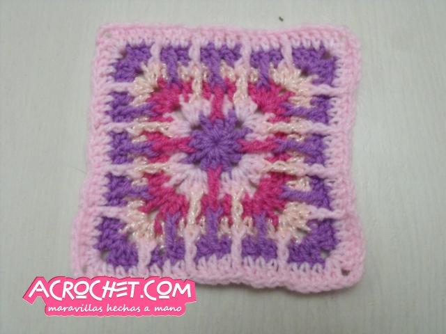 Blog Acrochet cuadrado en relieve entrelazado d