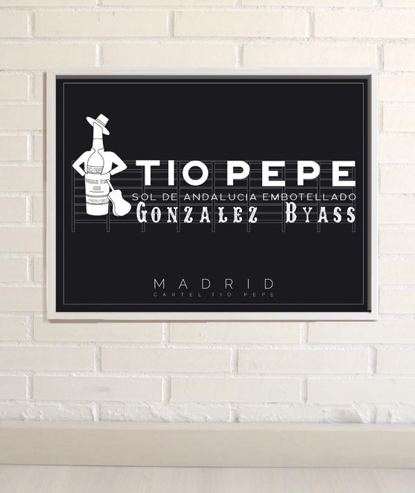 lamina del cartel del tio pepe de la puerta del sol, iconos madriileños