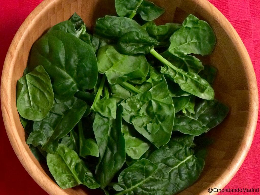 La espinacas frescas