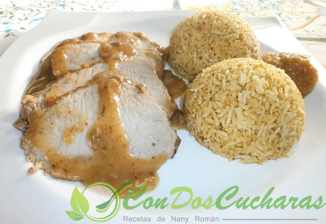 Lomo de cerdo con manzanas