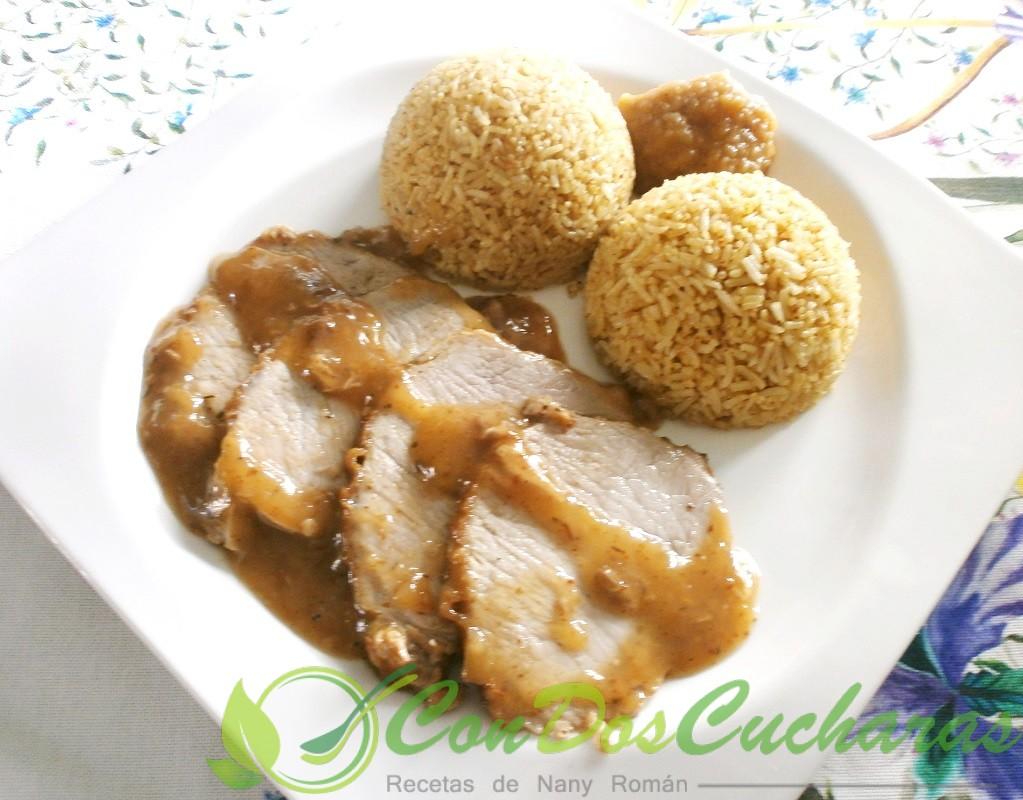 Lomo de cerdo con manzanas