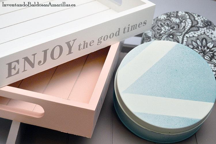 decorar latas pintura de tiza 