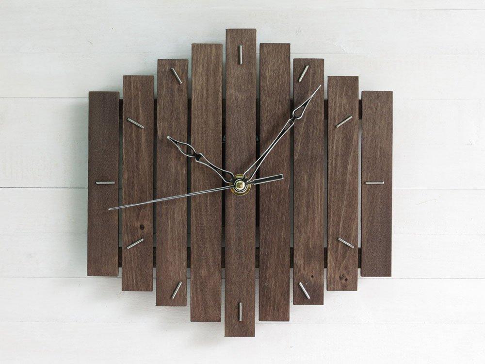 relojes de pared modernos madera wengue