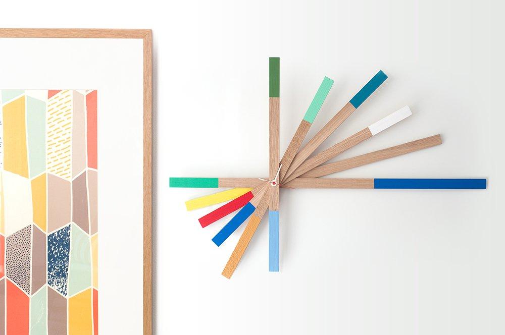 relojes de pared modernos madera de diseno