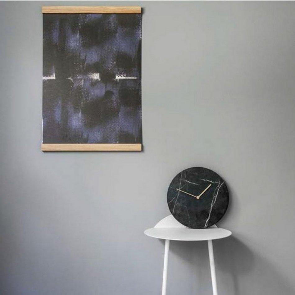 relojes de pared modernos marmol negro