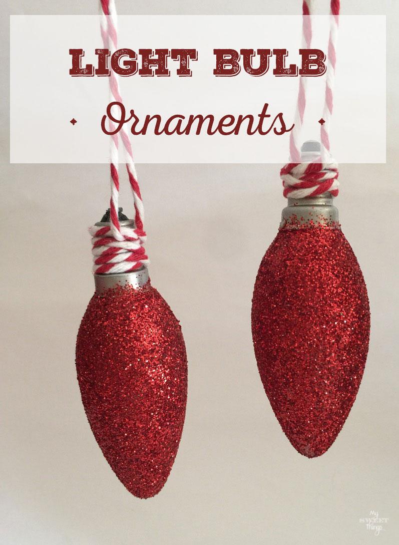 How to make pretty Christmas ornaments out of light bulbs with few supplies