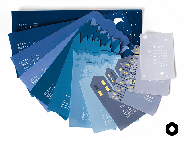 Le Calendrier Millefeuille 2016 - free printable calendar