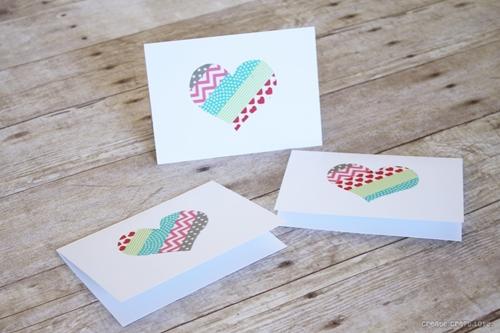 tarjeta de san valentin con corazones