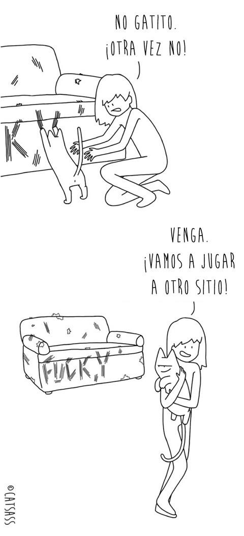 14 viñetas que ponen de manifiesto el verdadero pensamiento de los Gatos 11