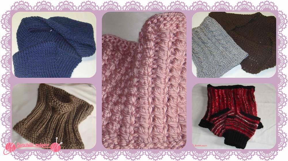 Cuello fáciles en punto (collage)