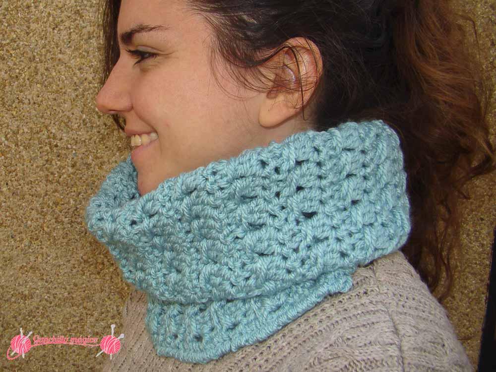 cuellos fáciles y rápidos (2) Celeste cielo