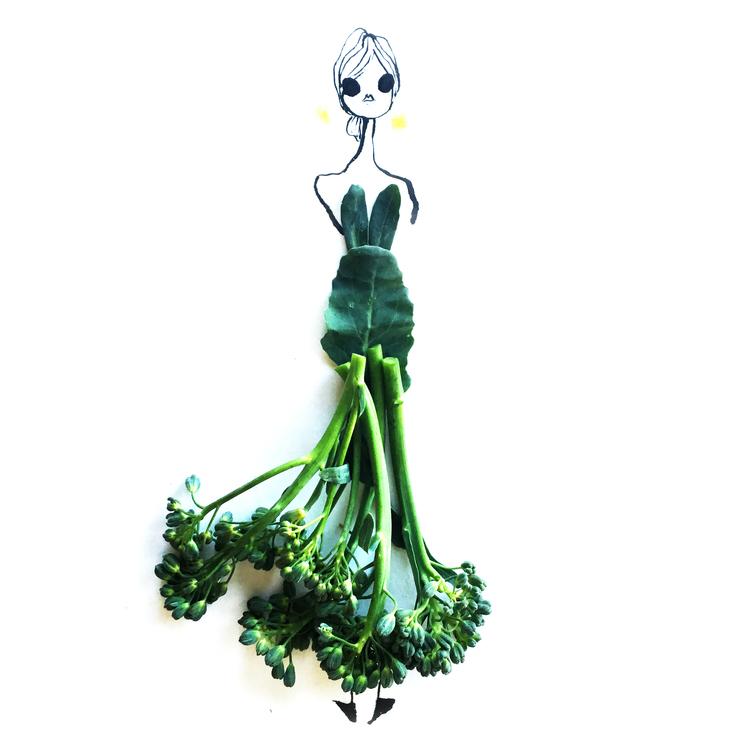 broccoli art with food decoratualma