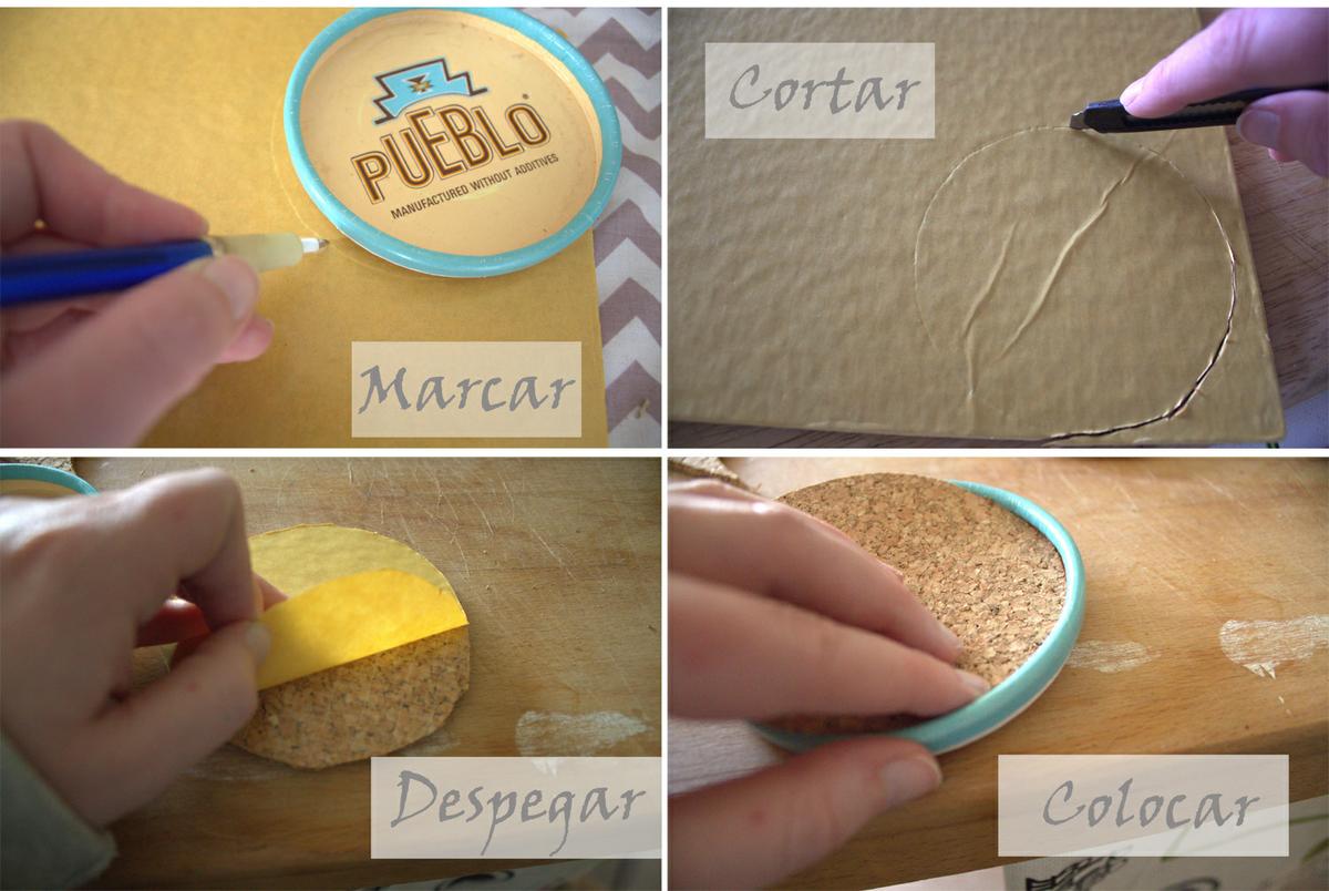 DIY San Valentin - Posavasos reciclaje y corcho paso a paso