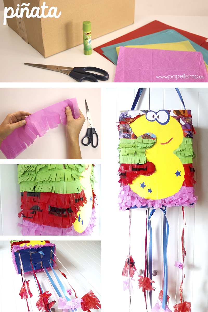 Como hacer piñata de carton paso a paso