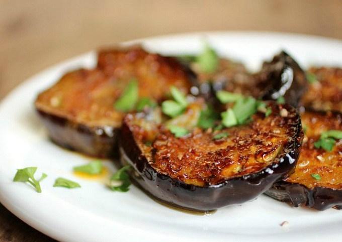 Berenjenas especiadas con miel