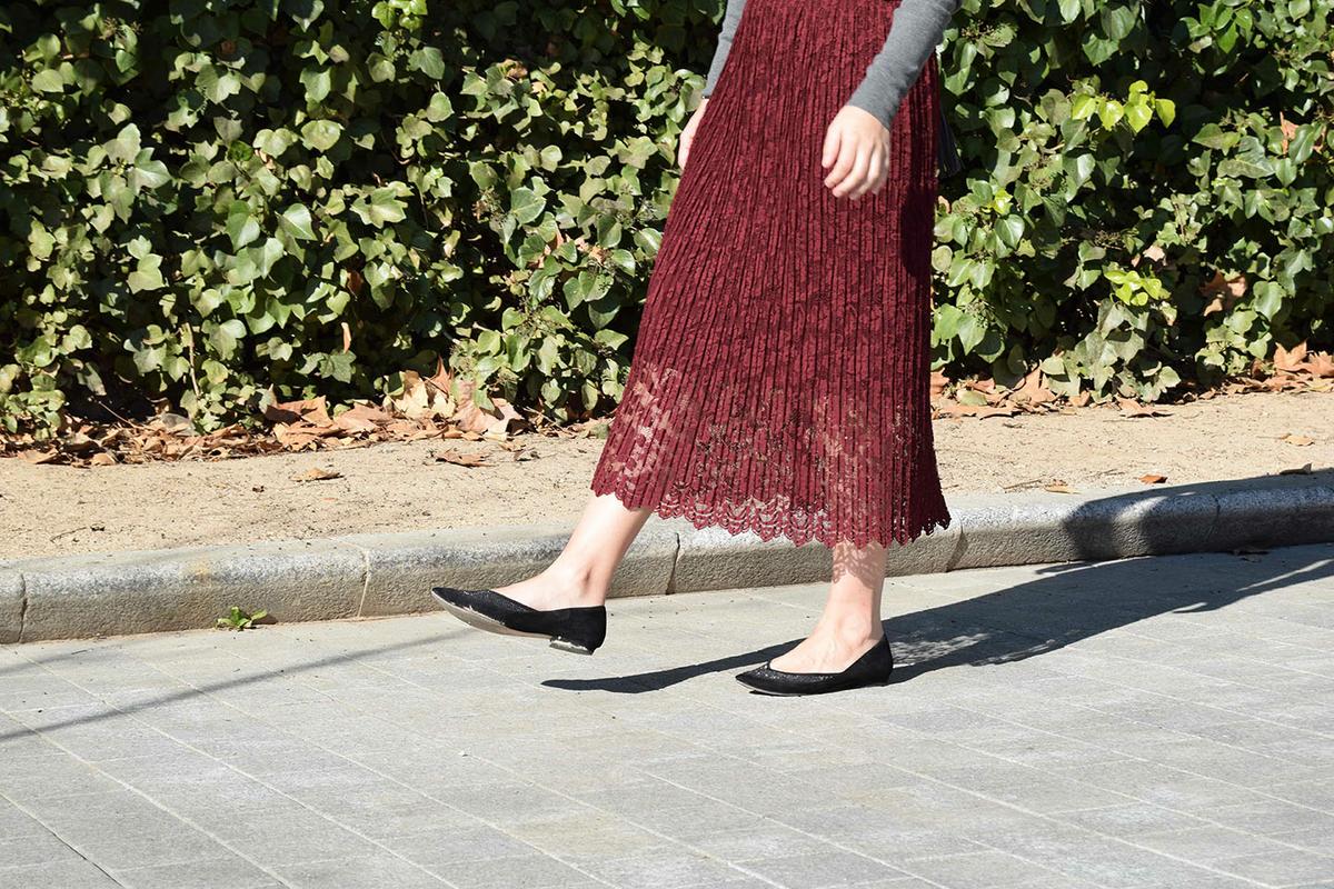 falda midi street style