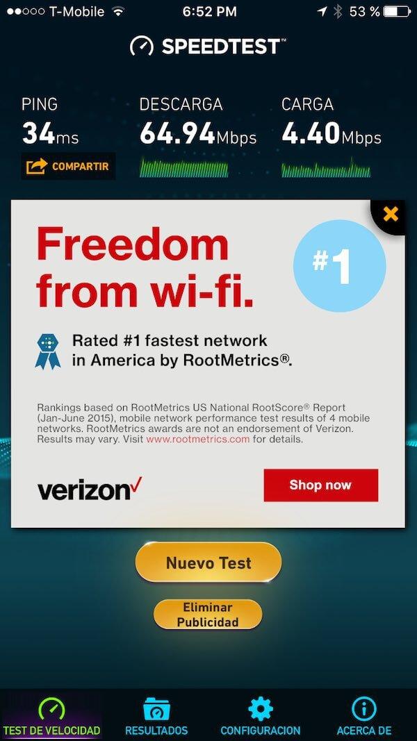 Velocidad VPN gratis para iPhone
