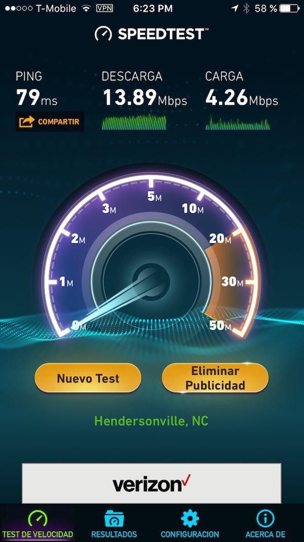 Velocidad de la VPN con el WiFi