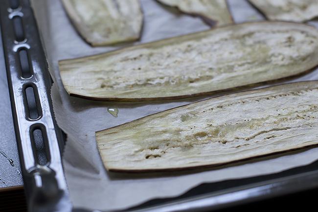 rollitos de berenjena y gambas