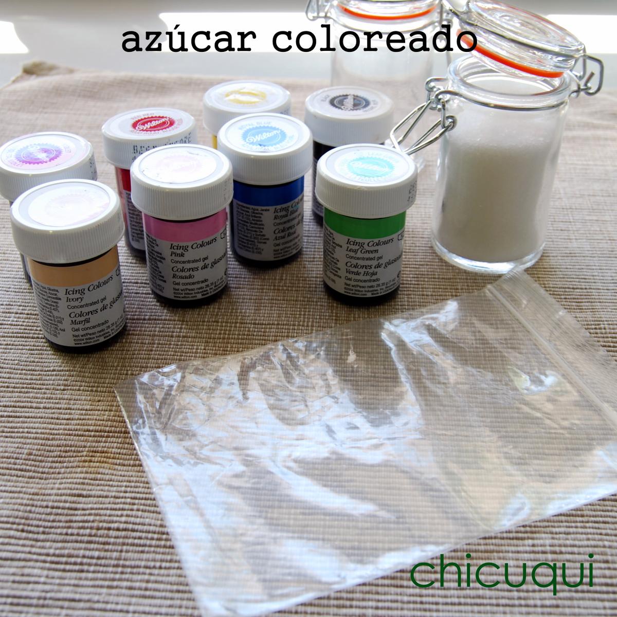 Cómo hacer azúcar coloreado, casero. Trucos y consejos en chicuqui.com