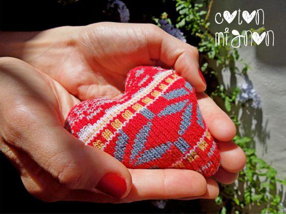 San Valentín Hand warmers tutorial coton mignon