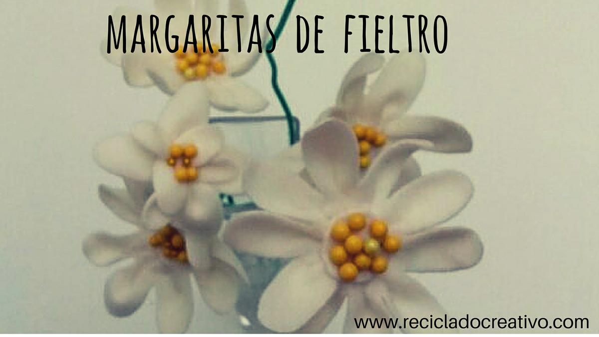 DIY Margaritas hechas con retales de fieltro