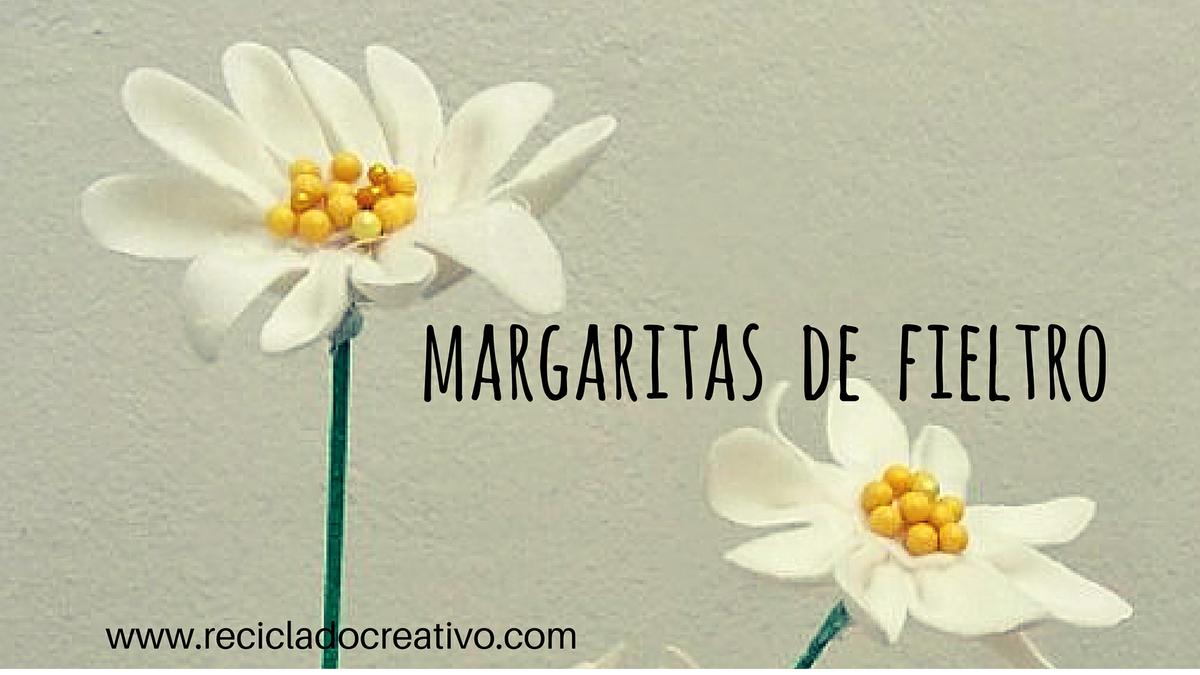 DIY Margaritas hechas con retales de fieltro