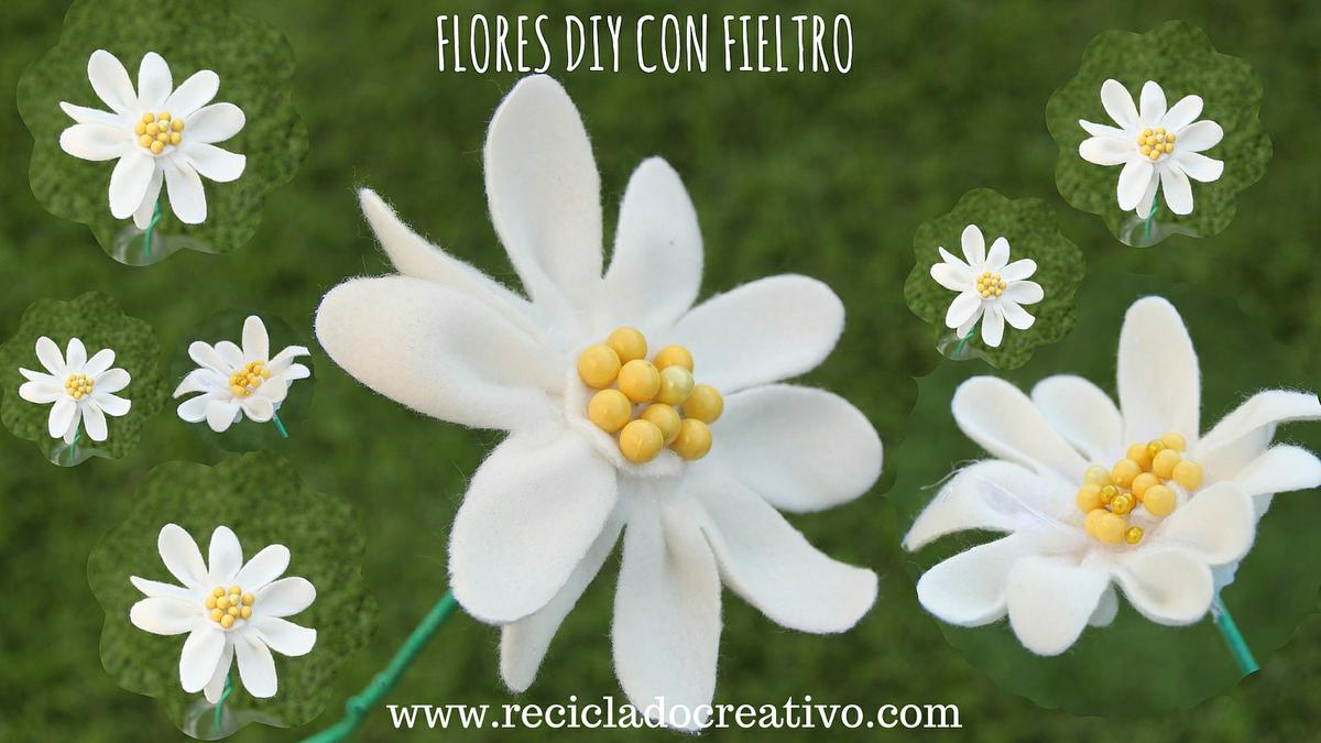 DIY Margaritas hechas con retales de fieltro