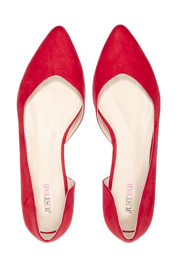 Zapato plano rojo JUSTFAB. 29,95€