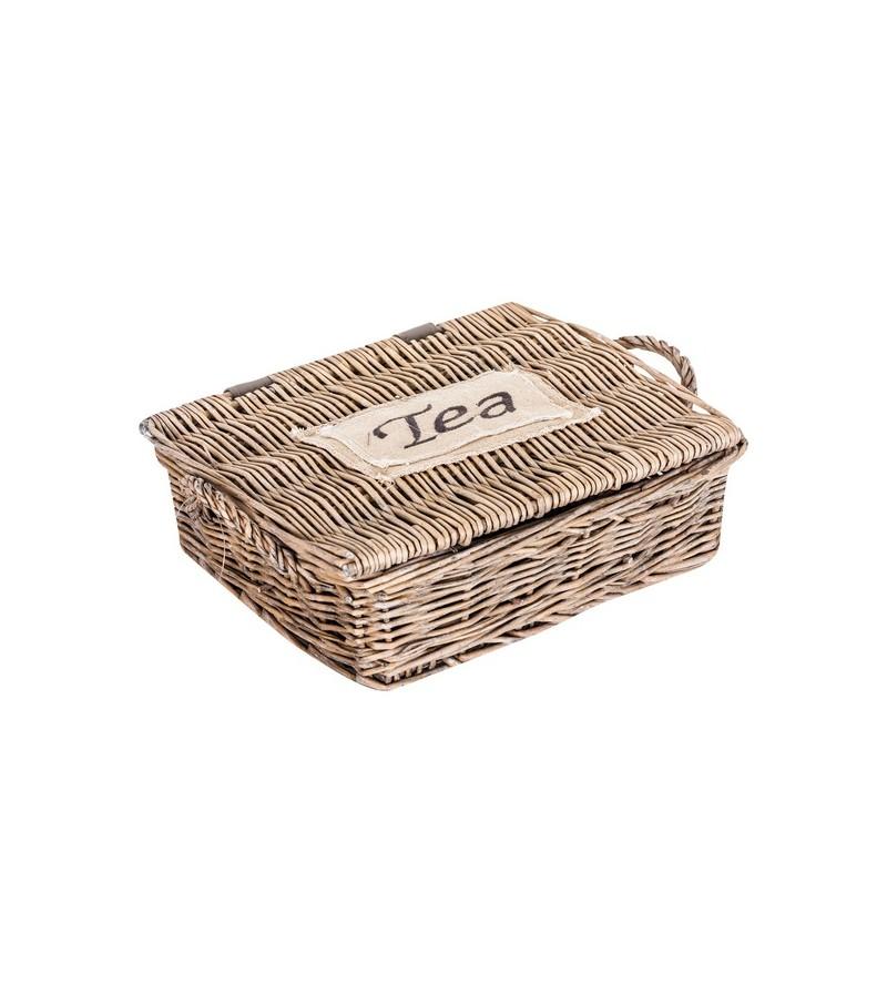 Cesto de mimbre para el té