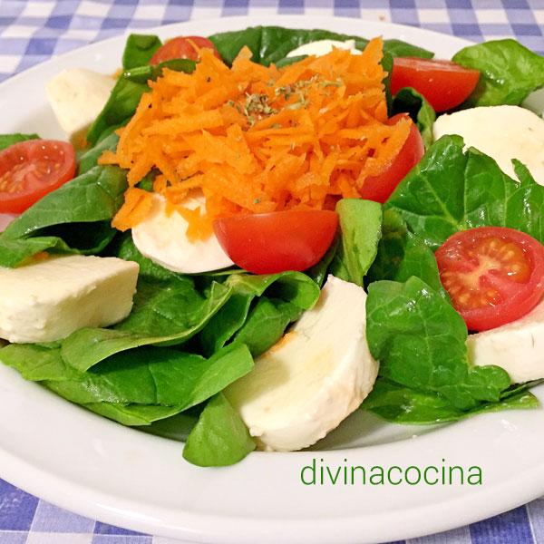 ensalada-espinacas-vinagreta-roja