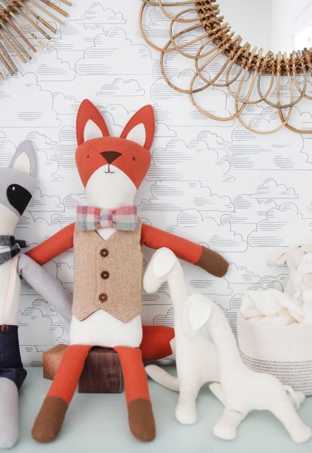 papel pintado infantil nubes