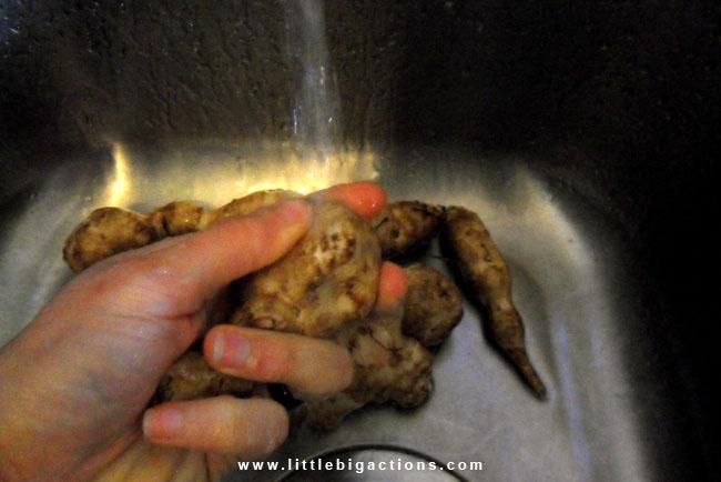 lavar alcachofas jerusalem